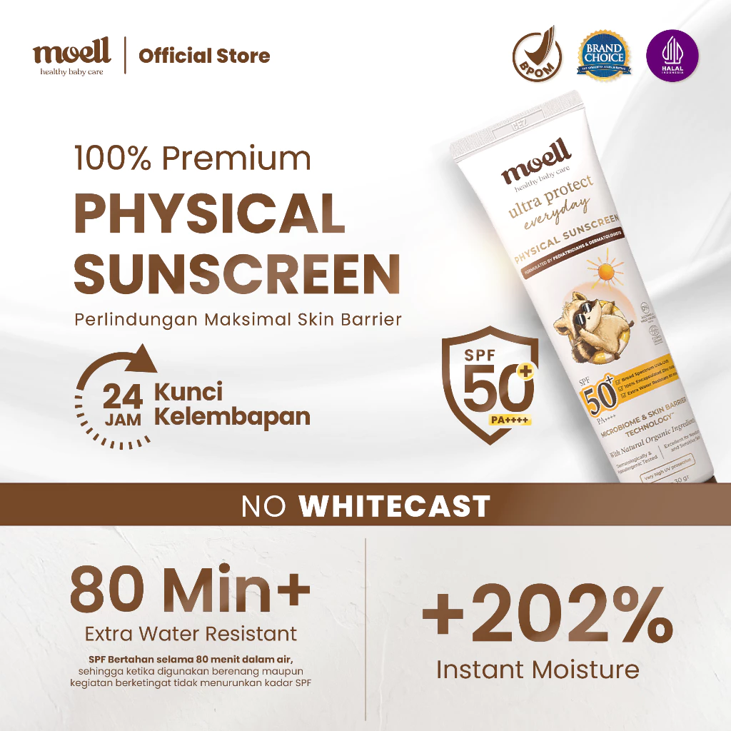 Moell Physical Sunscreen Anak 30gr 2